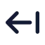Arrowleftfromline icon with solid standard style