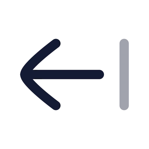 Arrow Left From Line Icon in Twotone Rounded style