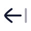 Arrowleftfromline icon with twotone rounded style
