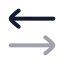 Arrowleftright icon with duotone rounded style