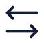 Arrowleftright icon with duotone standard style
