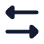 Arrowleftright icon with solid rounded style