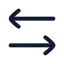 Arrowleftright icon with stroke rounded style