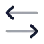 Arrowleftright icon with twotone rounded style