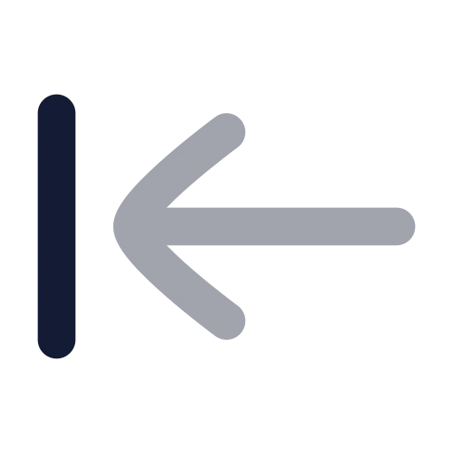 Arrow Left To Line Icon in Bulk Rounded style