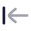 Arrowlefttoline icon with bulk rounded style