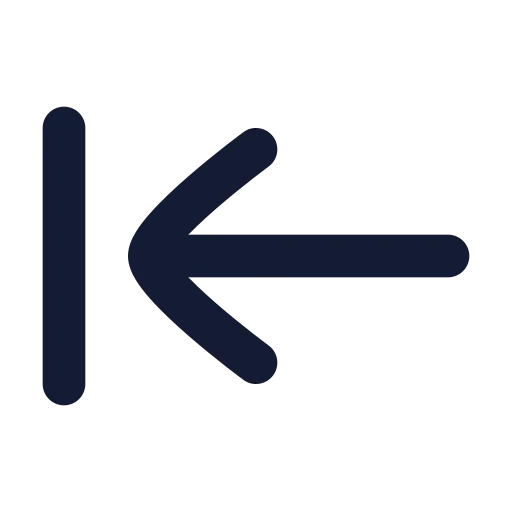 Arrow Left To Line Icon in Solid Rounded style