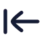 Arrowlefttoline icon with solid rounded style