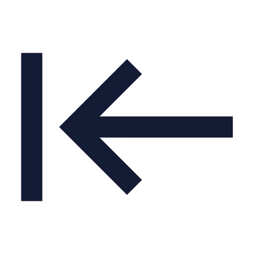Arrow Left To Line Icon in Solid Sharp style