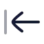 Arrowlefttoline icon with twotone rounded style
