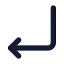 Arrowmovedownleft icon with solid standard style