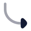 Arrowmovedownright icon with bulk rounded style