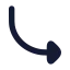 Arrowmovedownright icon with solid rounded style