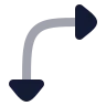 Arrow Move Right Down icon preview