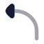 Arrowmoveupleft icon with bulk rounded style