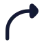 Arrowmoveupright icon with solid rounded style