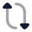 Arrowreloadvertical icon with bulk rounded style