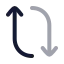 Arrowreloadvertical icon with duotone rounded style