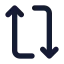 Arrowreloadvertical icon with solid standard style