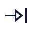 Arrowright icon with stroke sharp style