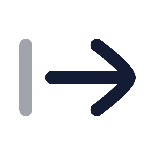 Arrow Right From Line Icon in Bulk Rounded style