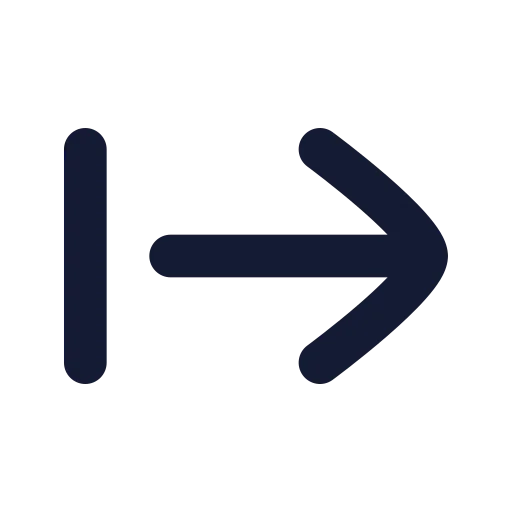 Arrow Right From Line Icon in Solid Rounded style