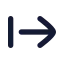 Arrowrightfromline icon with solid rounded style