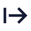 Arrowrightfromline icon with solid sharp style