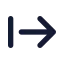 Arrowrightfromline icon with solid standard style