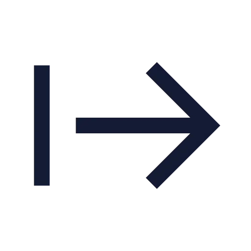 Arrow Right From Line Icon in Stroke Sharp style