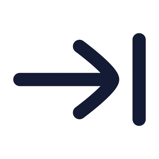 Arrow Right To Line Icon in Solid Rounded style