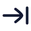 Arrowrighttoline icon with solid rounded style