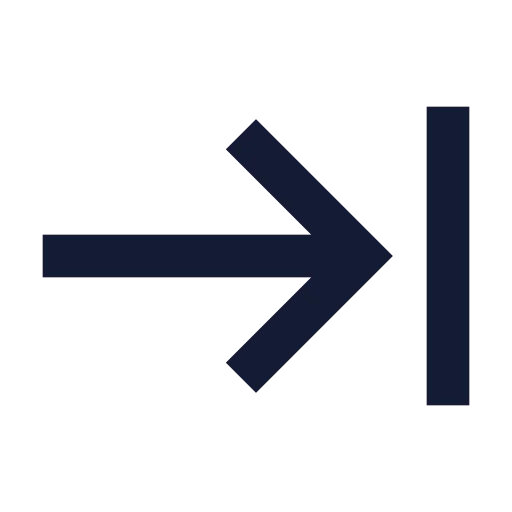 Arrow Right To Line Icon in Solid Sharp style