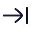 Arrowrighttoline icon with stroke rounded style