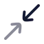 Arrowshrink icon with duotone rounded style