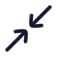 Arrowshrink icon with stroke rounded style