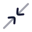 Arrowshrink icon with twotone rounded style
