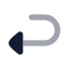 Arrowturnbackward icon with bulk rounded style
