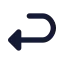Arrowturnbackward icon with solid standard style