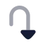 Arrowturndown icon with bulk rounded style