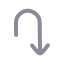 Arrowturndown icon with duotone rounded style