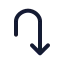 Arrowturndown icon with duotone standard style