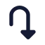 Arrowturndown icon with solid standard style