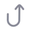 Arrowturnup icon with duotone rounded style