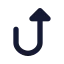Arrowturnup icon with solid standard style