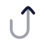 Arrowturnup icon with twotone rounded style