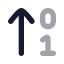 Arrowup icon with bulk rounded style