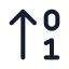 Arrowup icon with duotone standard style