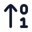 Arrowup icon with solid rounded style