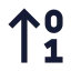 Arrowup icon with solid sharp style